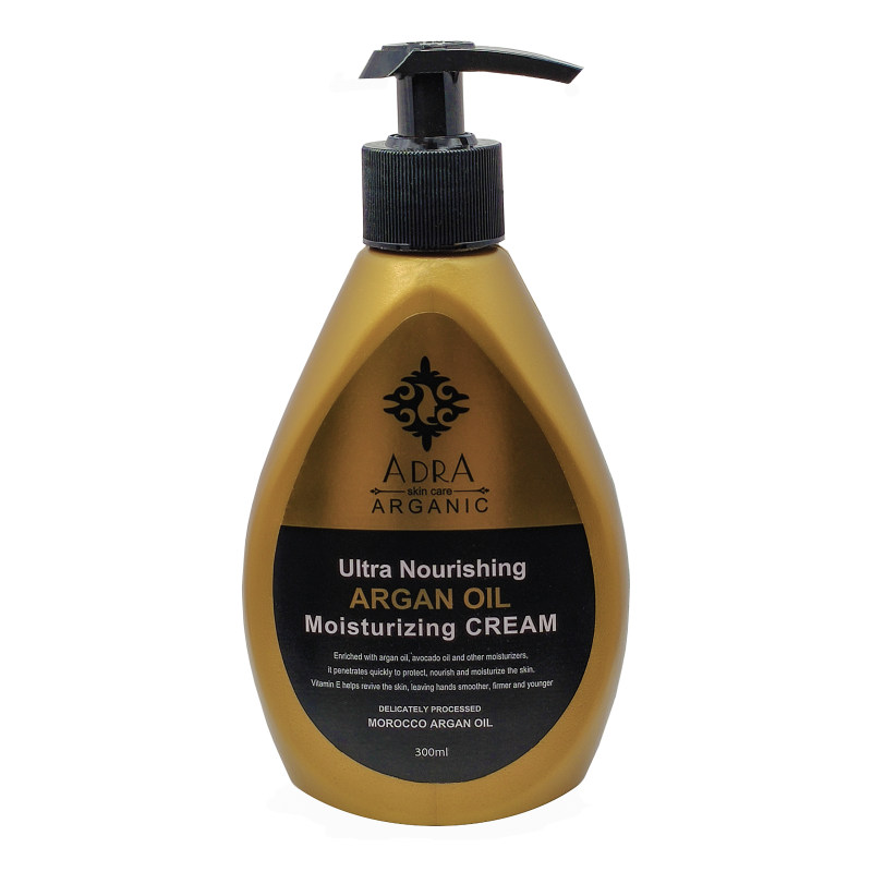 کرم پمپی مرطوب کننده دست و صورت آدرا حاوی روغن آرگان 300 میلی لیتر | Adra Ultra Nourizing Argan Oil Moisturizing Cream 3