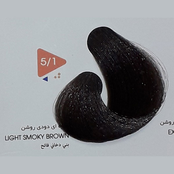 رنگ مو قهوه ای دودی روشن ویتامول شماره 5/1 | Vitamol Ash Light Brown Herbal Hair Color No5.1
