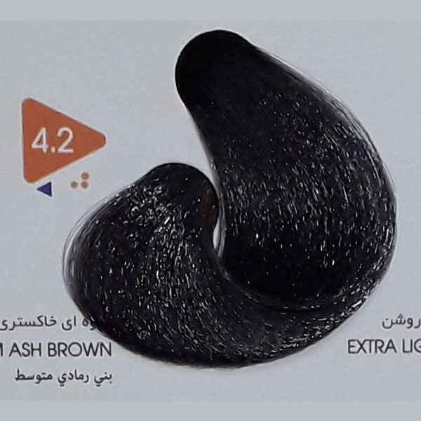 رنگ مو قهوه ای خاکستری متوسط ویتامول شماره 4/2 | Vitamol Hair Color No4.2