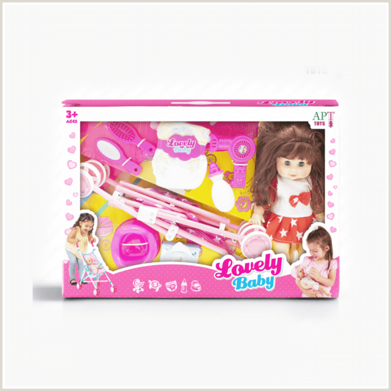 عروسک بی بی با کالسکه آیتم 180