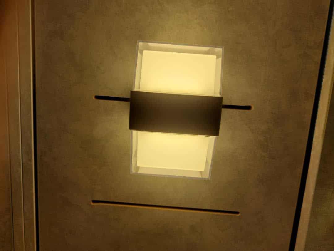 چراغ دیواری دکوراتیو دو طرفه مربع 10 وات (پس کرایه)