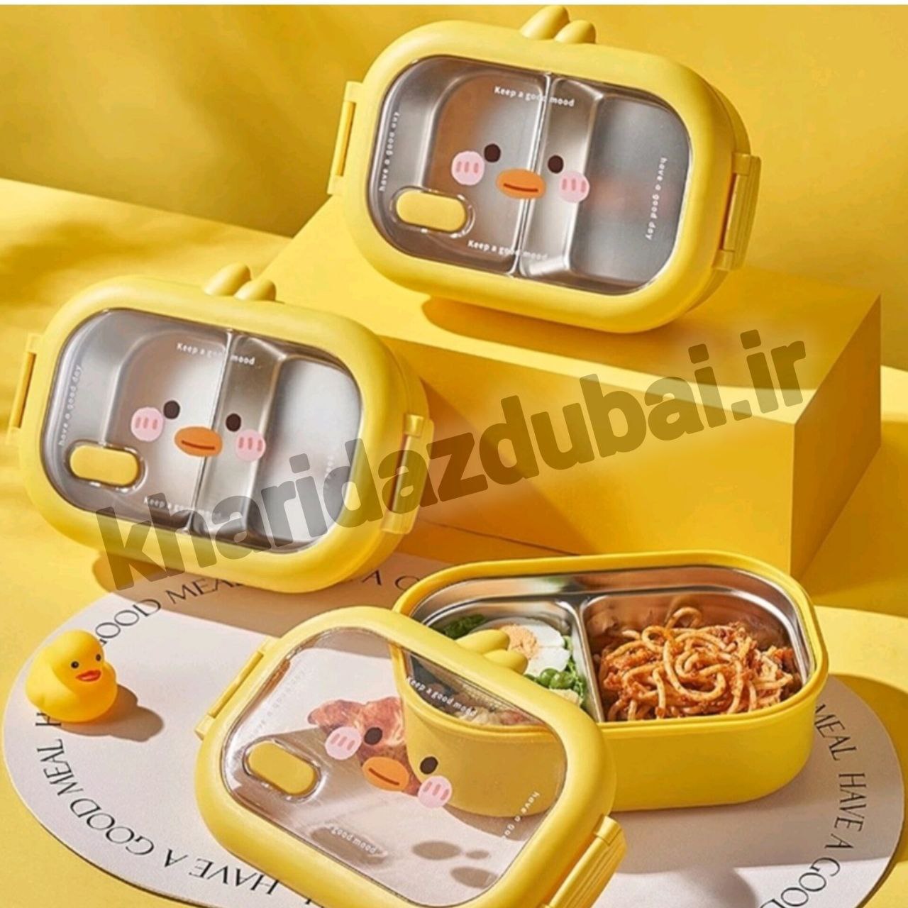 ظرف غذای کودک طرح جوجه 12 تکه استیل