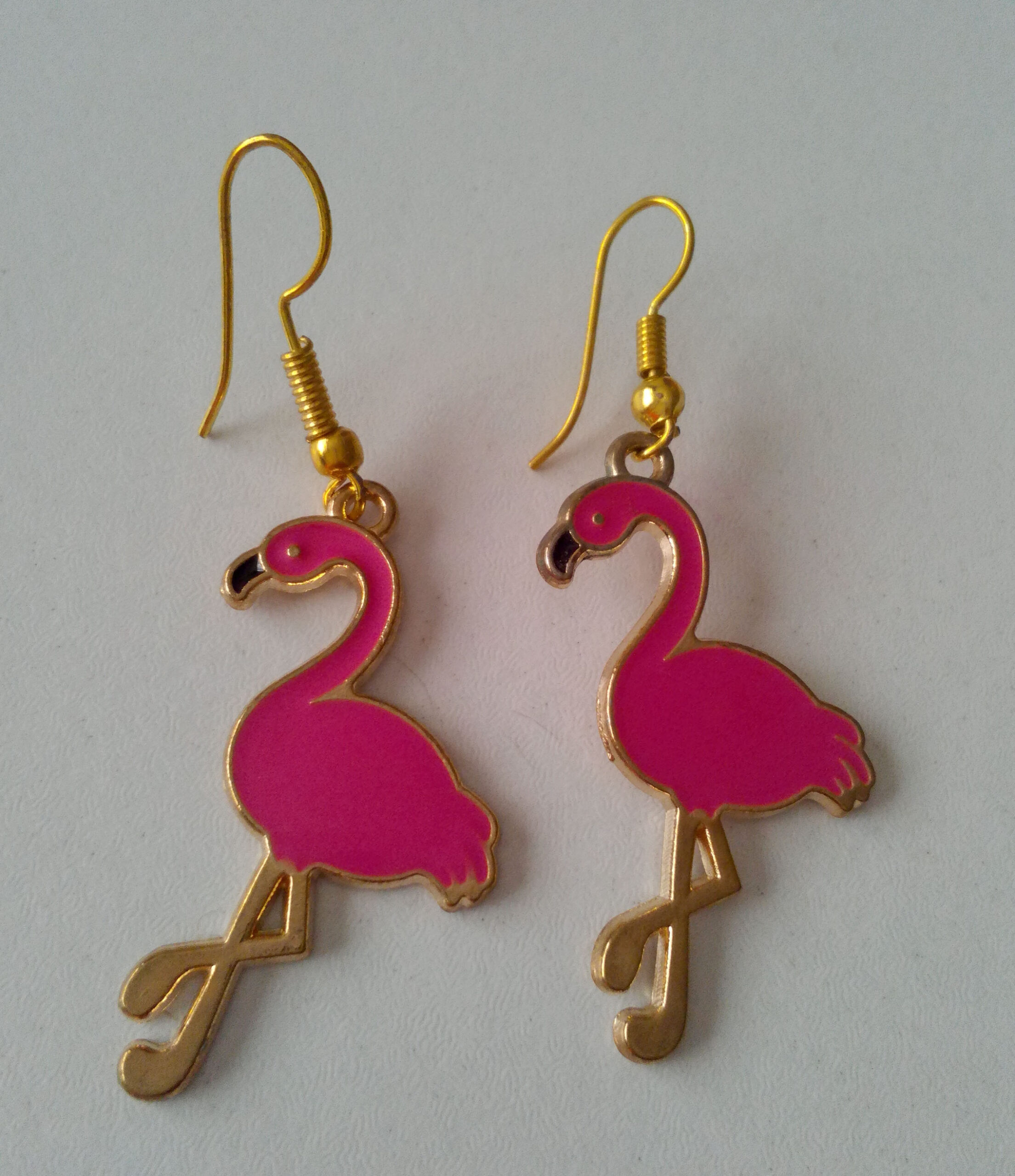 گوشواره آویز طرح فلامینگو (پست پیشتاز پس کرایه)