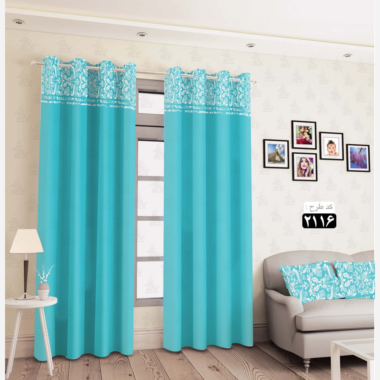 پرده چاپی آماده نصب طرح کلاسیک کد 4807