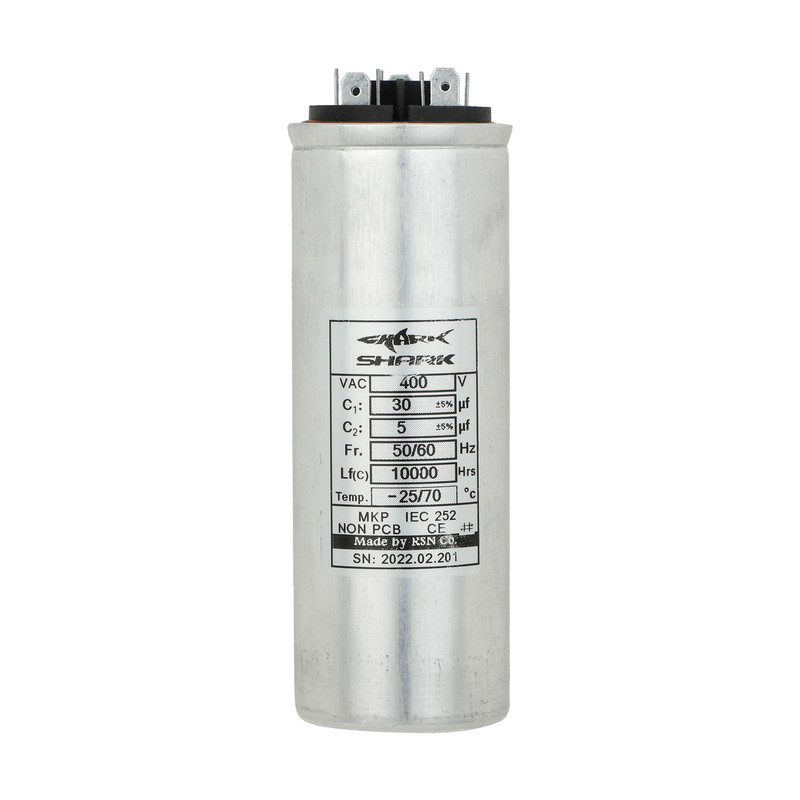 خازن کولر گازی شارک مدل 30+5 میکرو فاراد  450V