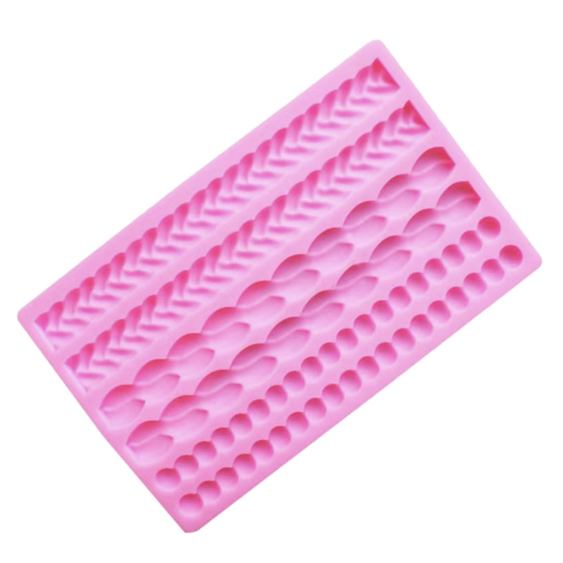 قالب شکلات مدل مالد فوندانت طرح مولد مروارید طناب بافت کد M3