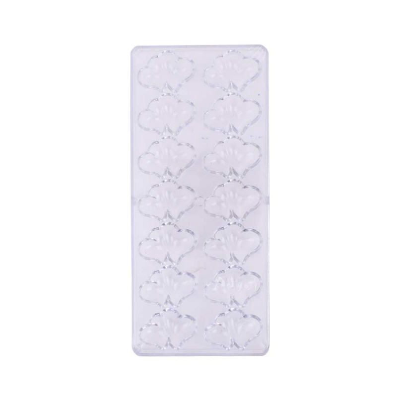 قالب شکلات سورنا پارت مدل پلی کربنات دو قلب PCC03