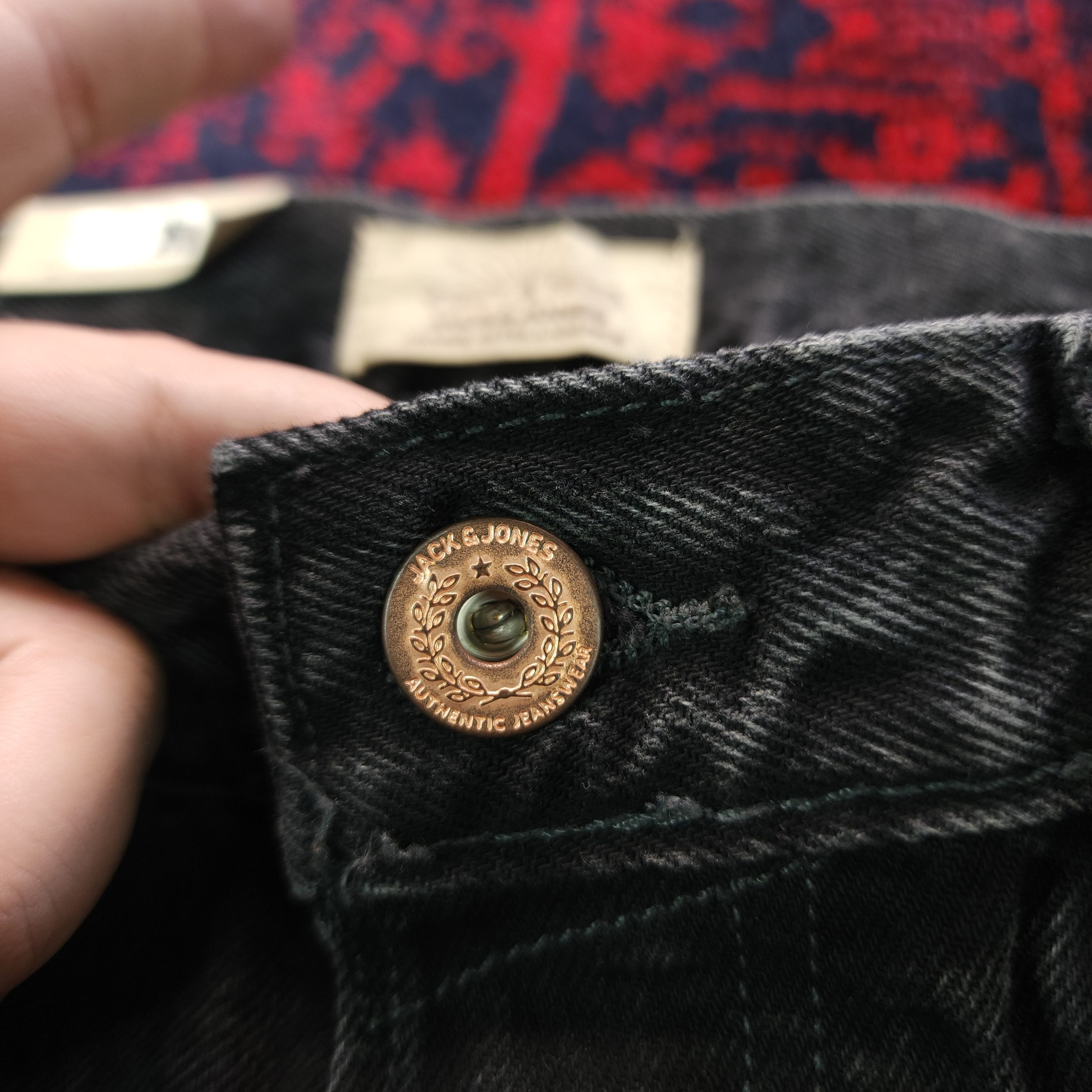 شلوار جین مردانه فول بگ زغالی برند jack and jones