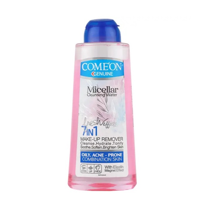پاک کننده آرایش صورت پوست چرب 7 در 1 کامان 400 میلی لیتر Micellar Cleansing Water 7 in 1 For Oily Skin Comeon