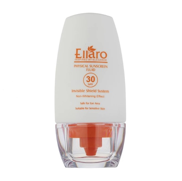 فلویید ضد آفتاب فیزیکال SPF 30 الارو Ellaro physical Sunscreen Fluid SPF30