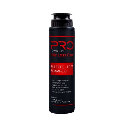 شامپو پرو استم سل پرو ضد ریزش و تقویت کننده مو حجم 250 میلی لیتر Pro Stem Cell Sulfate Free Shampoo