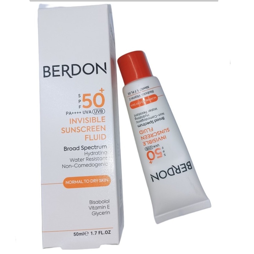 فلوئید ضد آفتاب بی رنگ پوست نرمال تا خشک بردون Colorless Sunscreen Fluid For Normal To Dry Skin Berdon