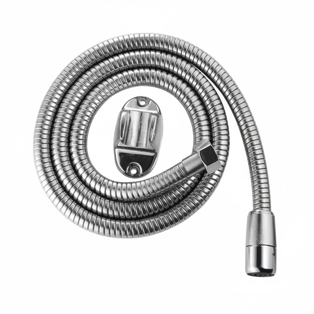 شلنگ توالت برنجی پولیش کروم مدل 1