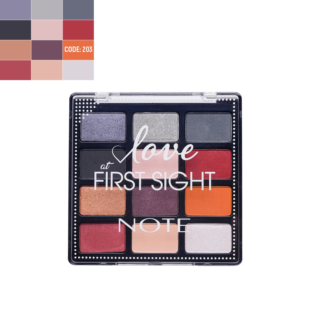پالت سایه لاو ات فرست سایت نوت note Love at first sight eyeshadow palette