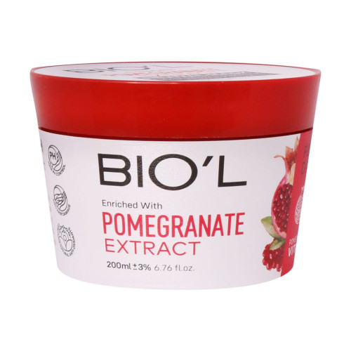 ماسک مو کاسه ای بیول حاوی عصاره انار مناسب موهای رنگ شده حجم 200 میل Biol Bowl Pomegranate Extract Hair Mask For Dama...