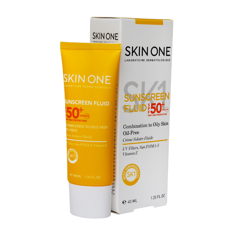 فلویید ضد آفتاب SPF50 پوست چرب اسکین وان 40 میلی لیتر Sunscreen Fluid SPF50 For Oily Skin Skin One