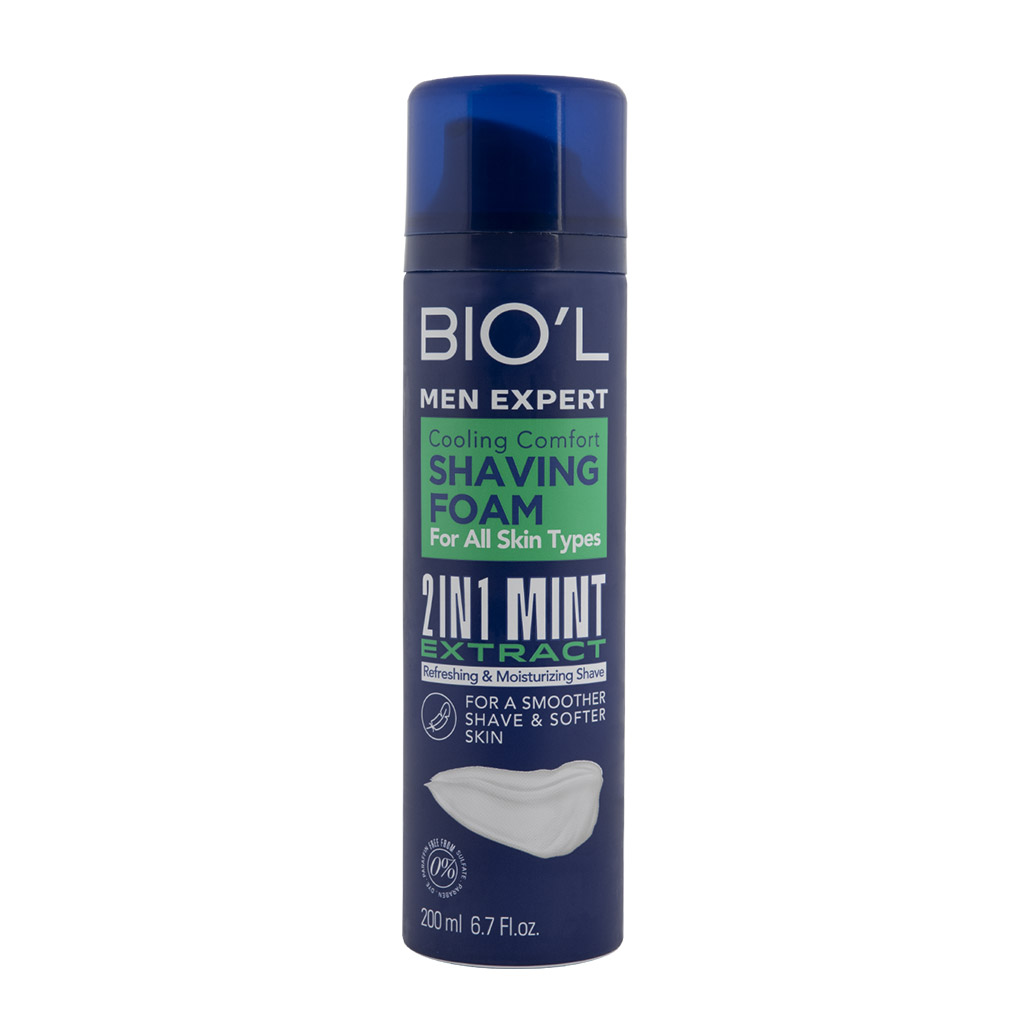 فوم اصلاح آقایان خنک کننده 2 در 1 بیول Cooling Comfort Shaving Foam 2 In 1 For Men Biol