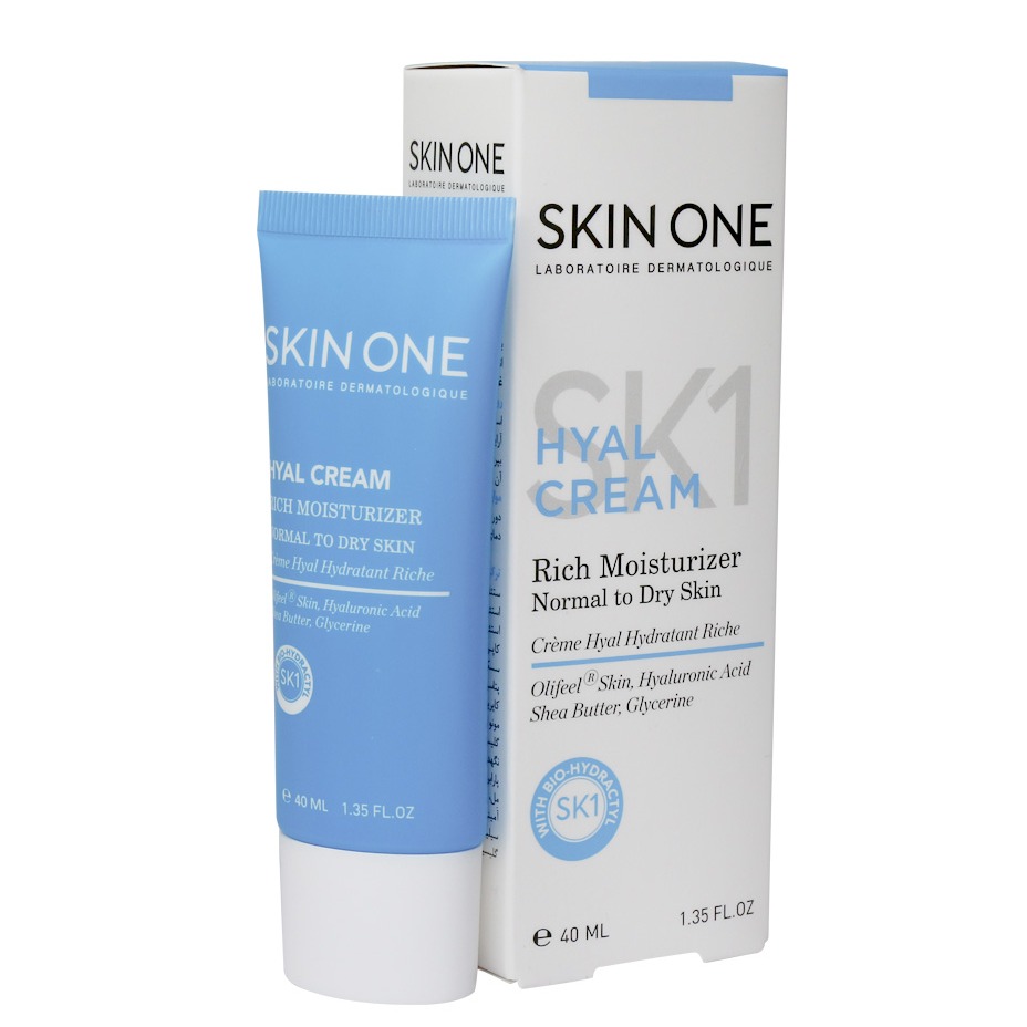کرم مرطوب کننده مغذی هیال اسکین وان 40 میلی لیتر Hyal Cream Rich Moisturizer Skin One