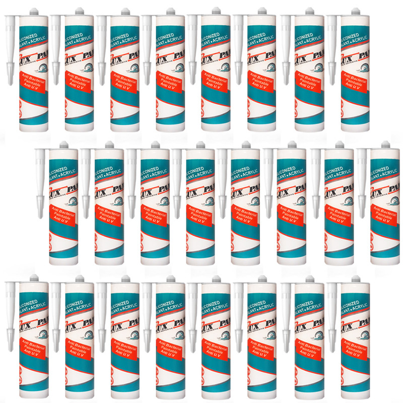 چسب ماستیک لوکس پن مدل silicone-mastic حجم 480 میلی لیتر مجموعه 24 عددی