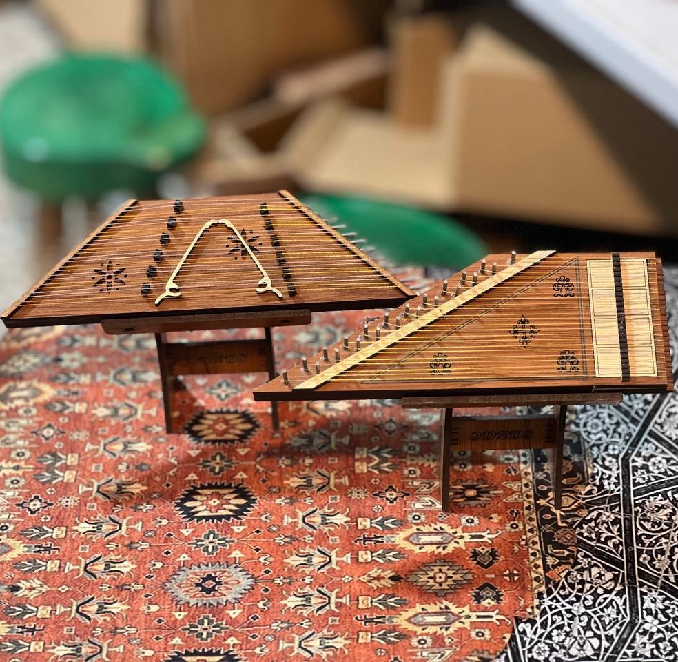 ساز سنتور و قانون مینیاتوری جفتی (پست پیشتاز پس کرایه)