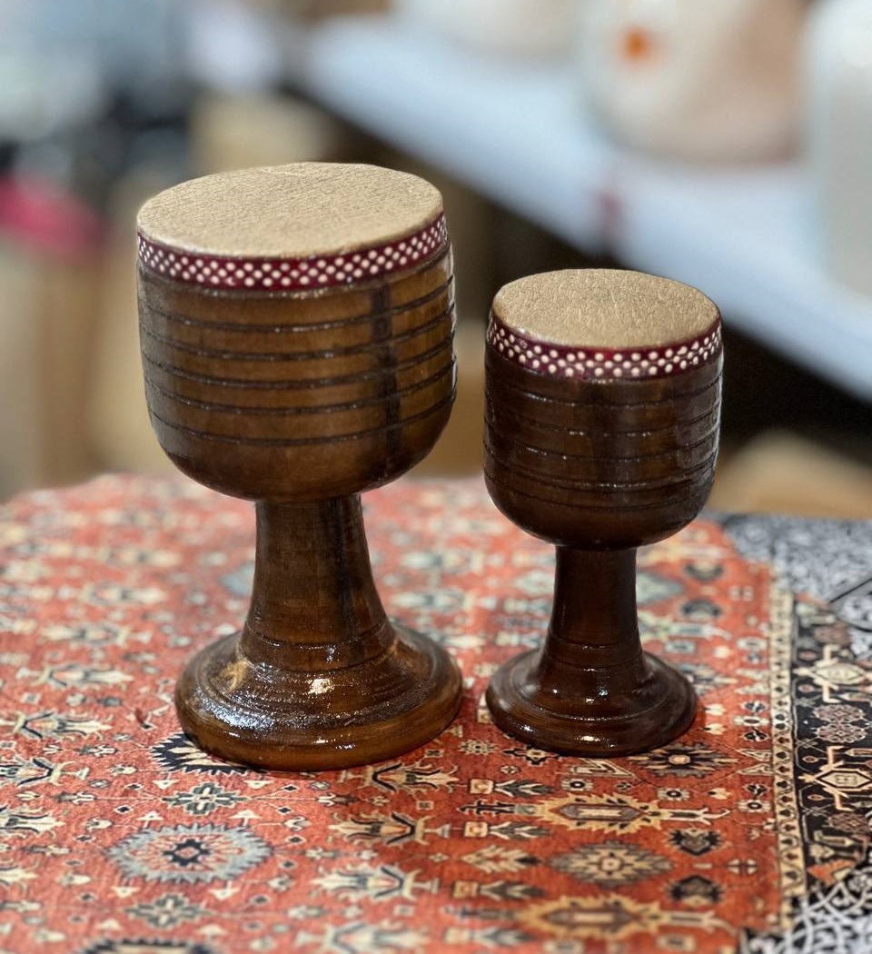 ساز تنبک کوچک و بزرگ مینیاتوری (جفتی) (پست پیشتاز پس کرایه)