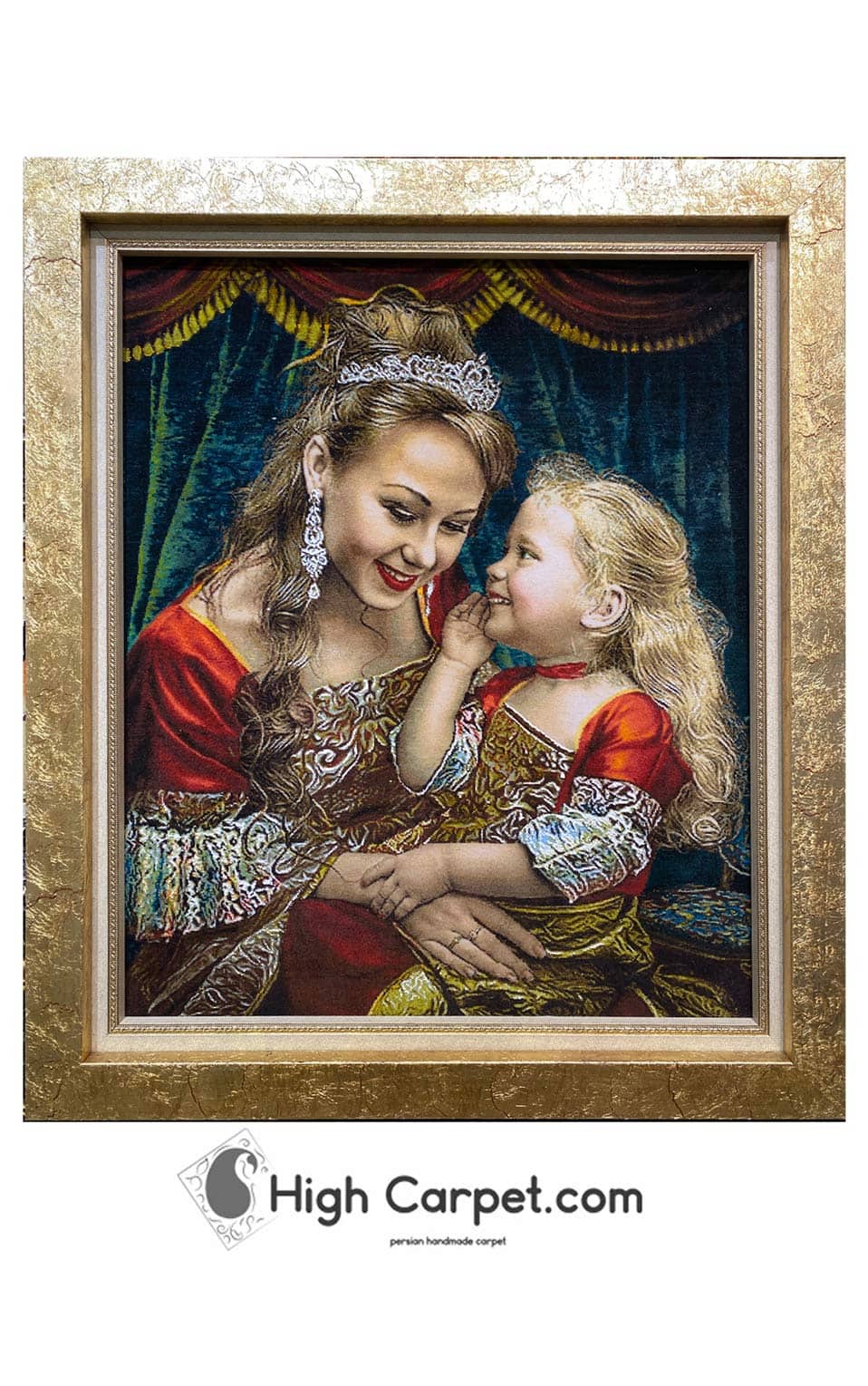 تابلو فرش دستباف مادر ودختر  کد038262