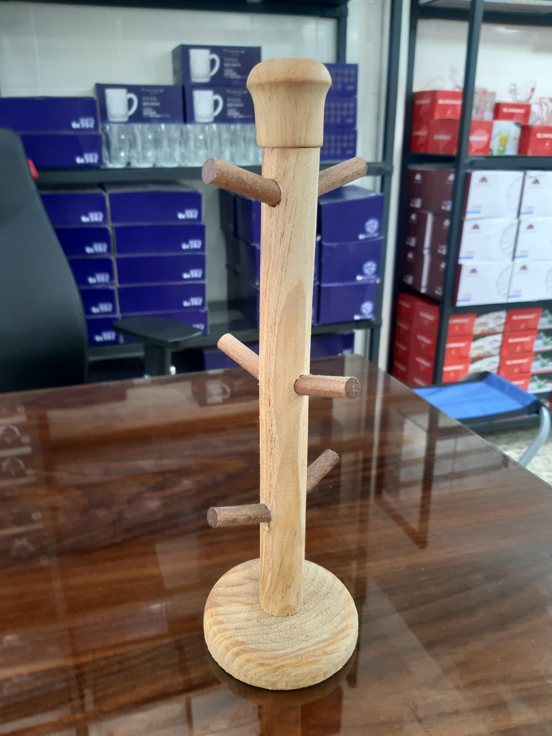 آویز چوبی لیوان و فنجان