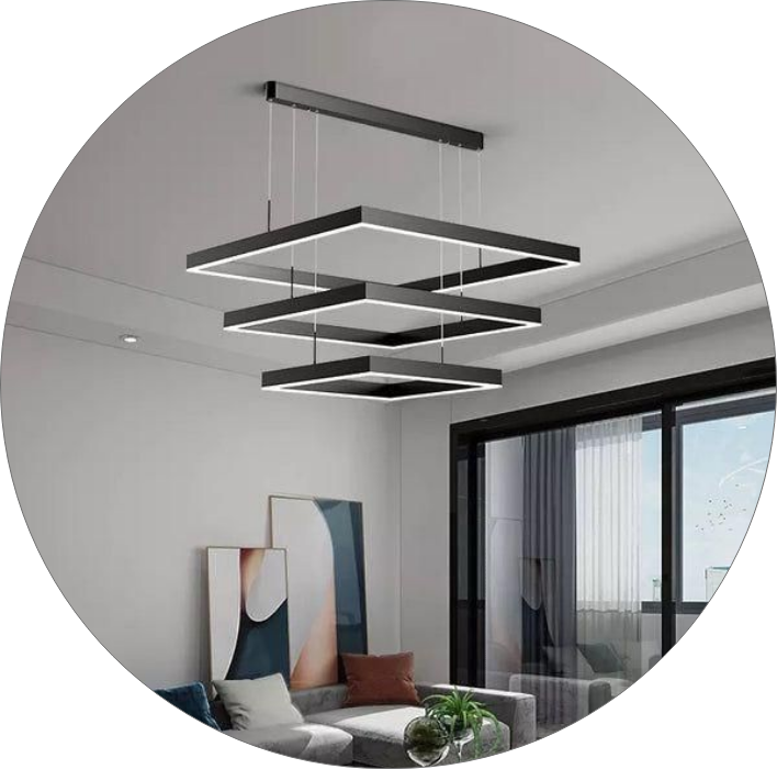 لوستر سقفی اداری مربع 3طبقه کد00254