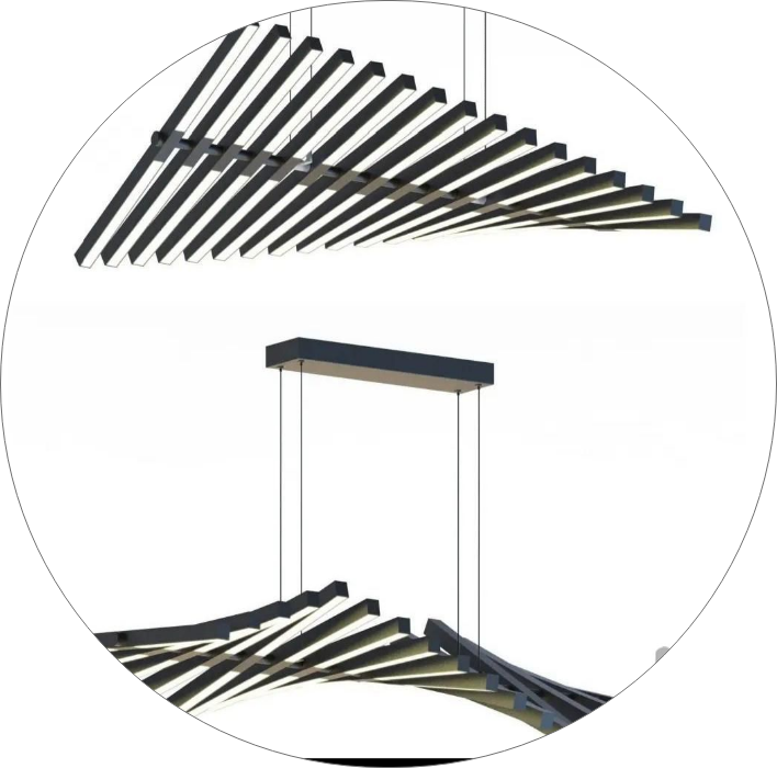 لوستر سقفی مدرن طرح ملودی 10شاخه کد00252