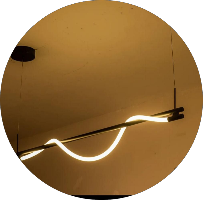 لوستر سقفی خطی مارپیچ سیلیکونی کد00181