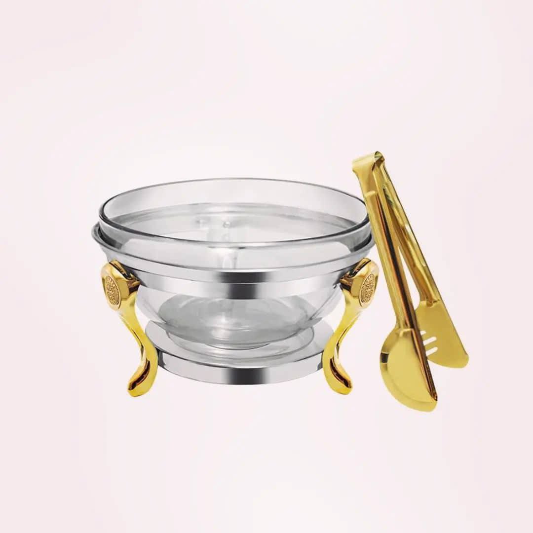 سوفله سالاد خاتم استیل طلایی (پست پیشتاز پس کرایه)