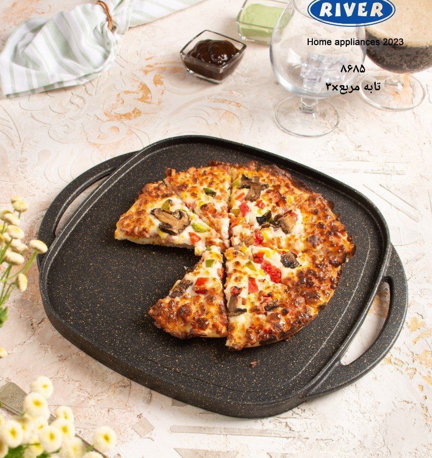 تابه گریل چدنی مربع (پست پیشتاز پس کرایه)