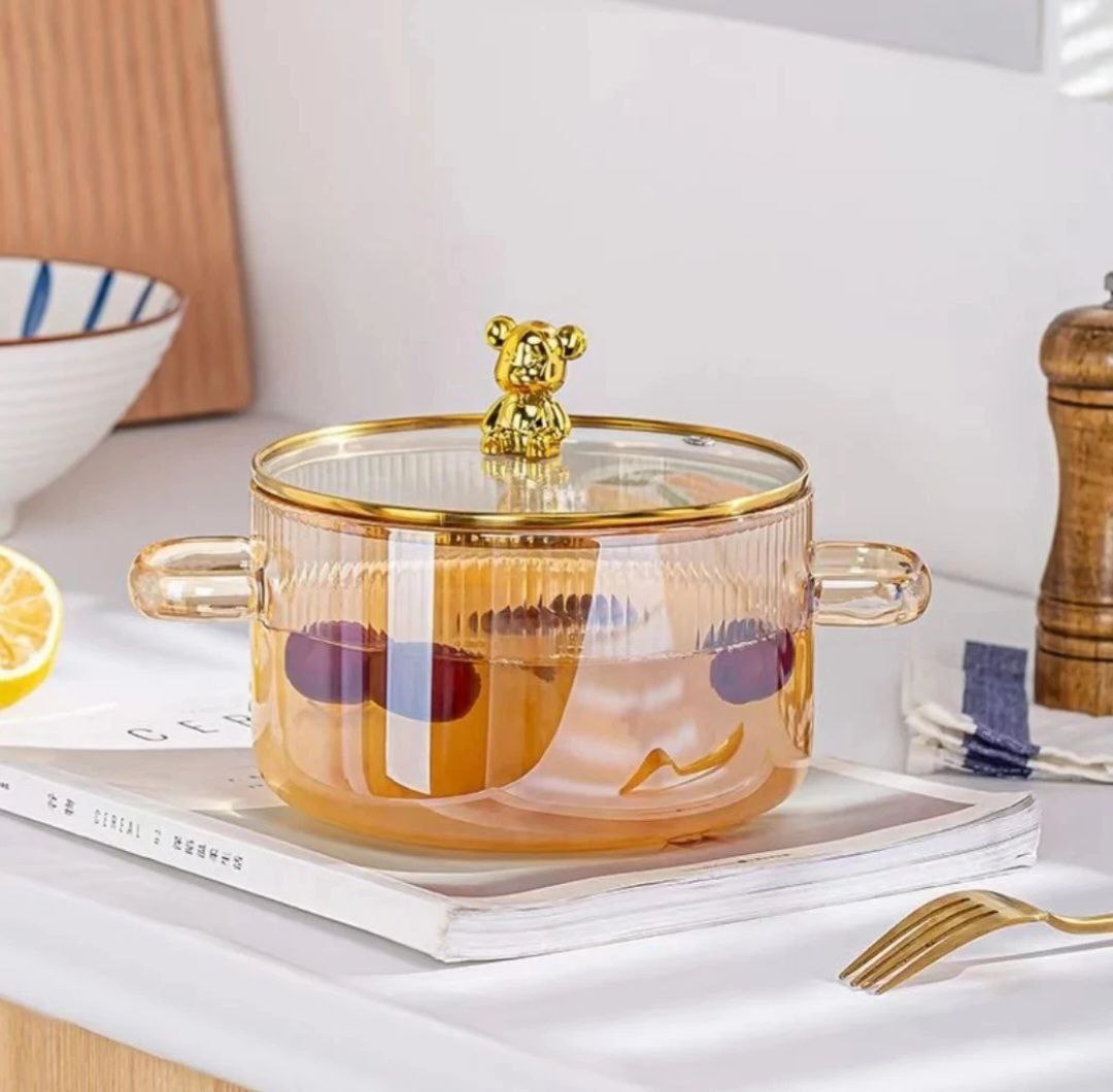 قابلمه پیرکس شامپاینی 1.8 لیتر (پست پیشتاز پس کرایه)