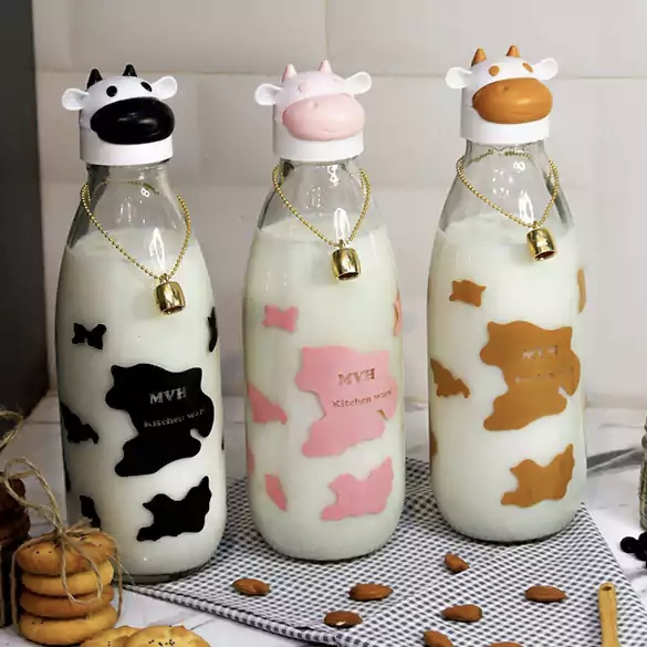 بطری شیر طرح گاو