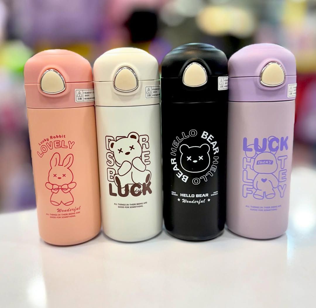 قمقمه فلاسکی کودک نی دار استیل دوجداره