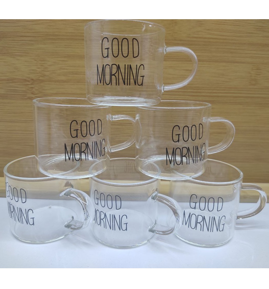 شات پیرکس ساده Good morning (6 عددی) (پست پیشتاز پس کرایه)