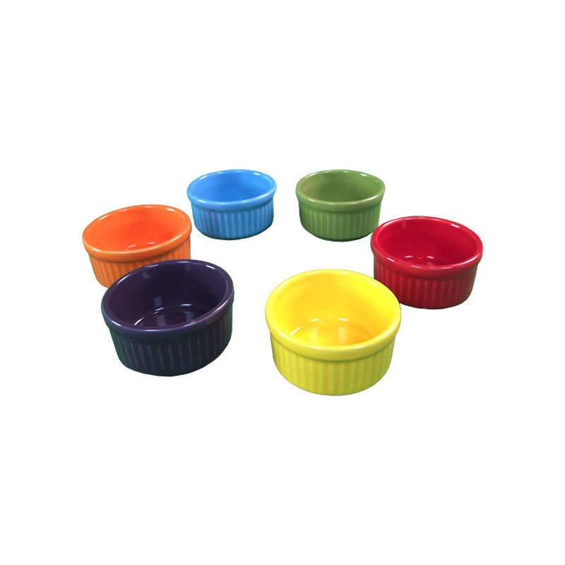 کاسه کاپ کیک پرشین لعابی 6 عددی رنگین کمان