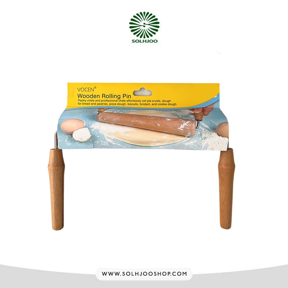 وردنه چوبی دو دسته ووشن 101065