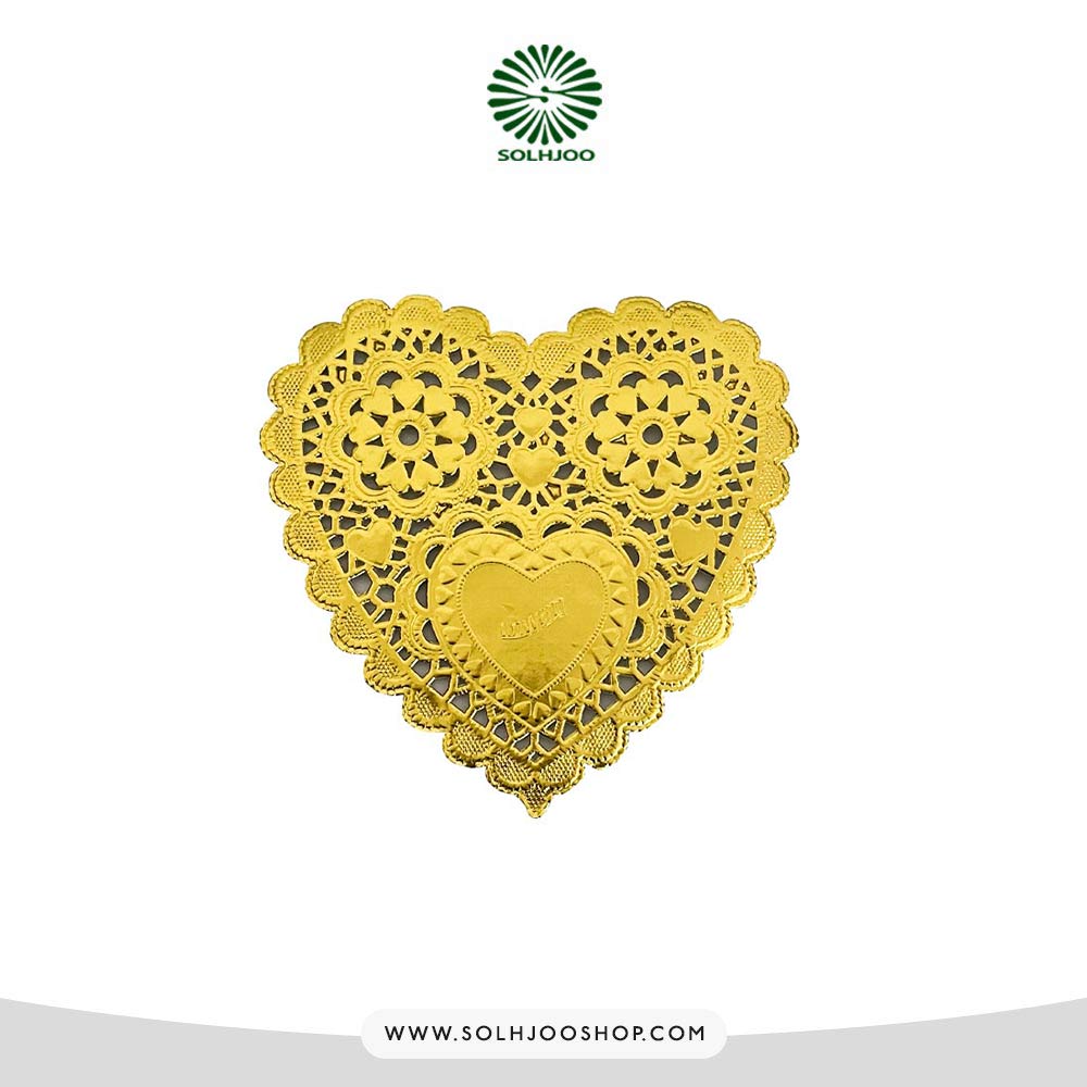 دانتل زیر کیک قلب 12.7 سانت 100عددی