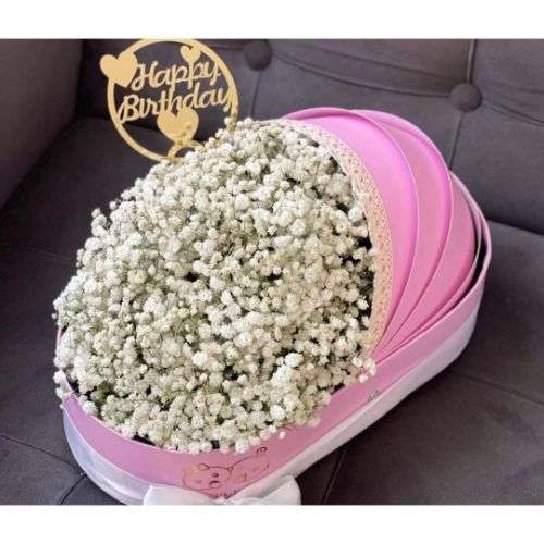 باکس گل تولد نوزاد دختر d119