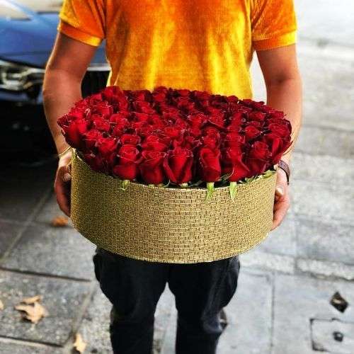قیمت باکس گل رز هلندی قرمز a345