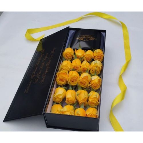 قیمت باکس گل رز زرد a77