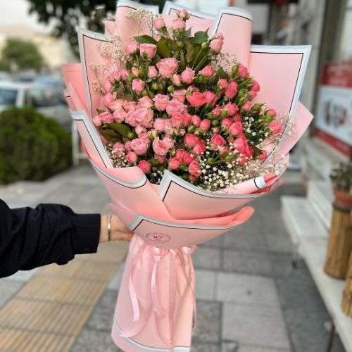 گل رز صورتی مینیاتوری a937