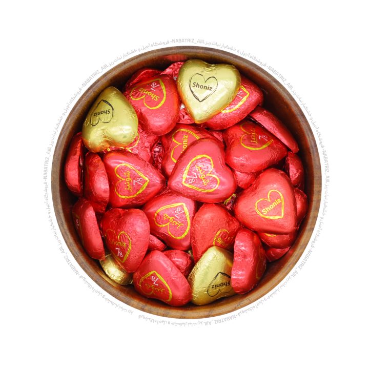 شکلات قلبی شیری شونیز نبات ریز