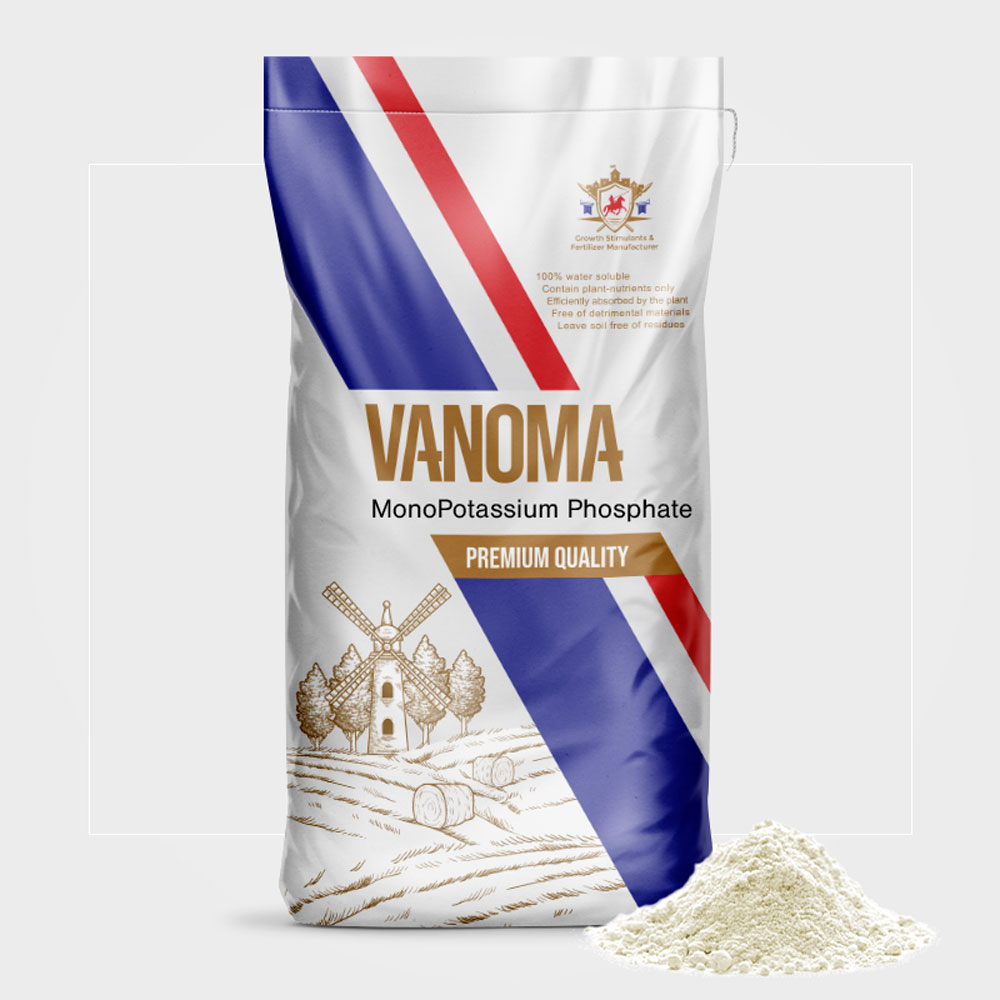 کود مونو پتاسیم فسفات وانوما 10 کیلویی، تقویت ریشه، گل و افزایش حجم و وزن محصول