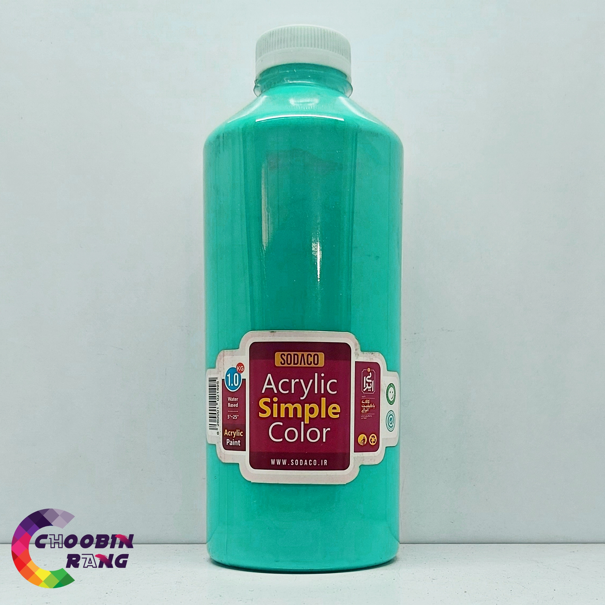 رنگ اکریلیک سبز ویردین سوداکو  1 کیلو