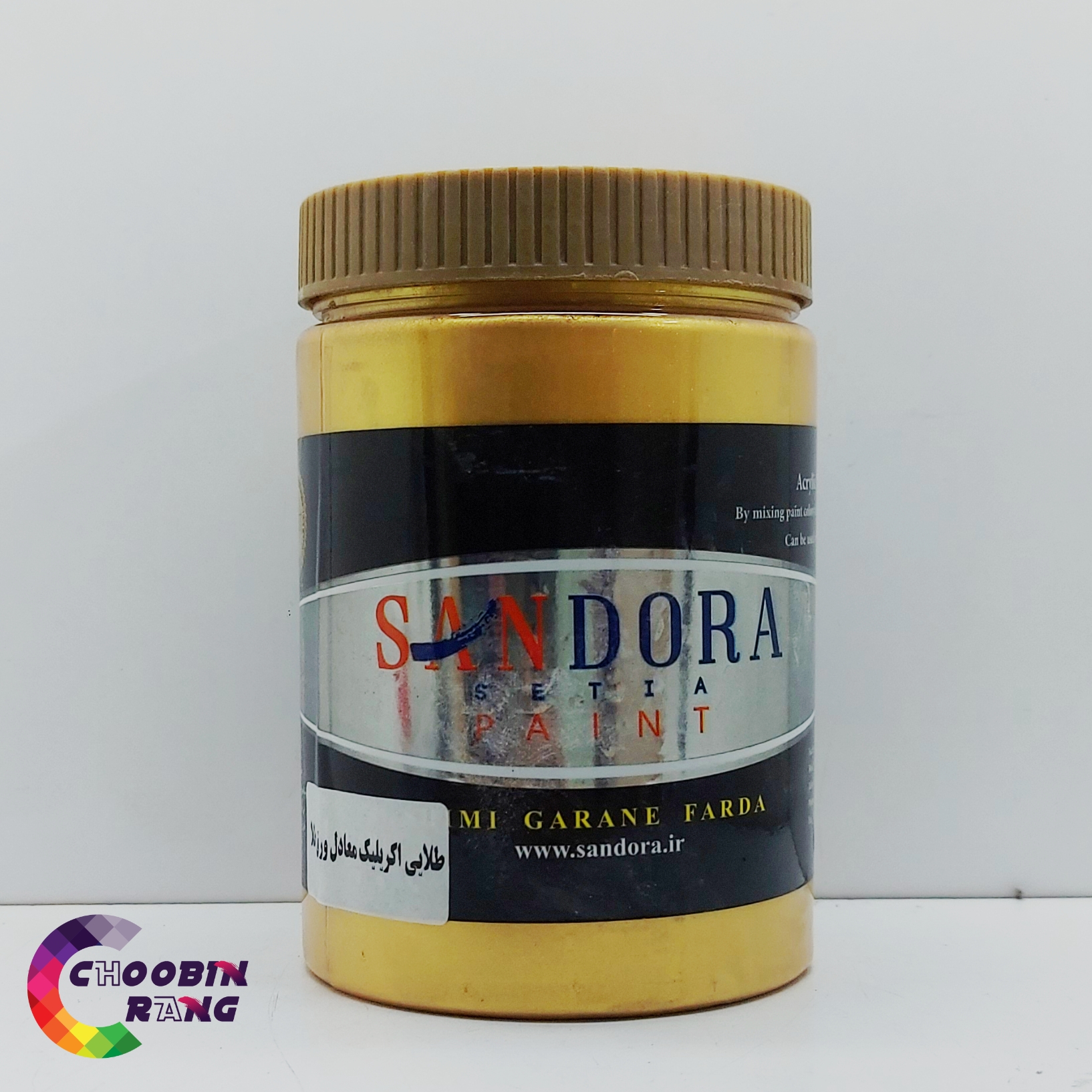 رنگ ورق طلا مایع اکریلیک ساندورا کیلو