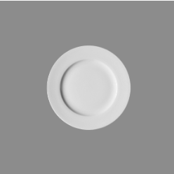 بشقاب تخت میوه خوری 19 گرد چینی زرین سری ایتالیا اف طرح سفید درجه عالی (6 عدد) (پس کرایه)