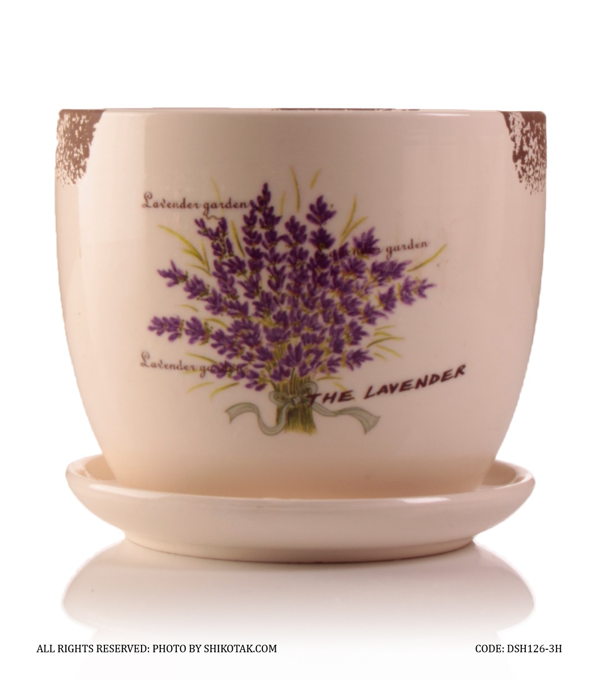 گلدان سرامیکی مدل دسته گل لوندر