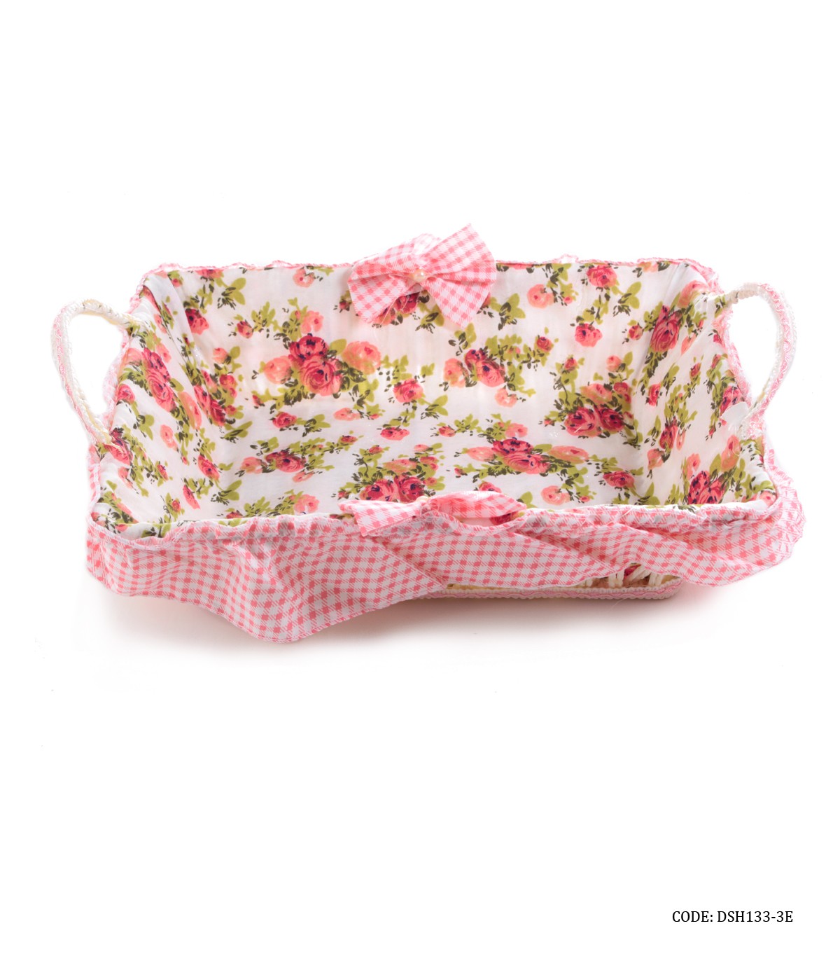 سبد نان و سبزی پارچه ای مستطیل مدل نورا